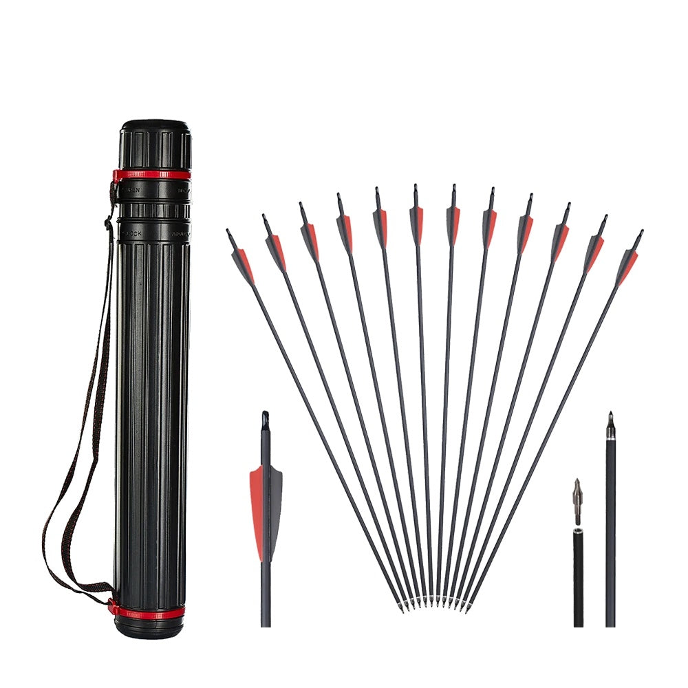 Pile af pile, 31 tommer kulfiberpil, recurve/compound bue