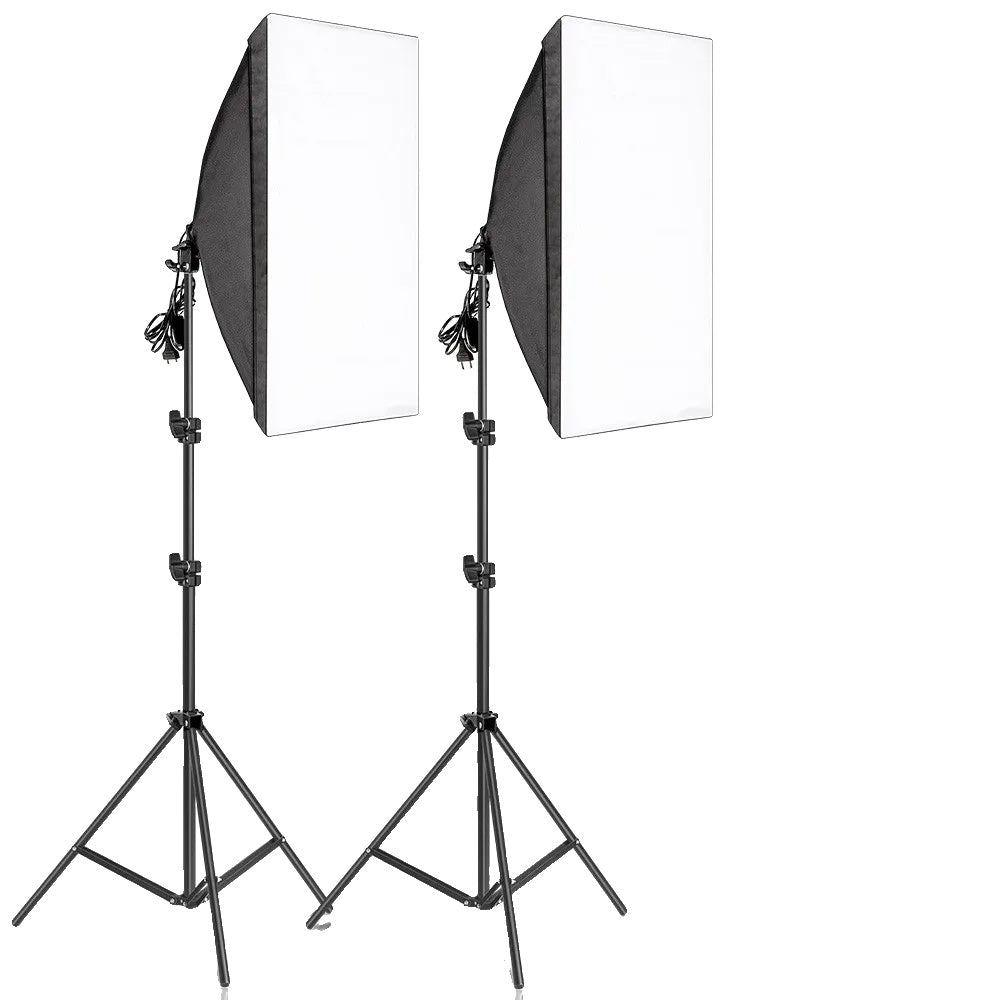 Fotografi Softbox Belysningskit, 50x70CM Størrelse, Kontinuerligt Belysningssystem,Ingen pærer