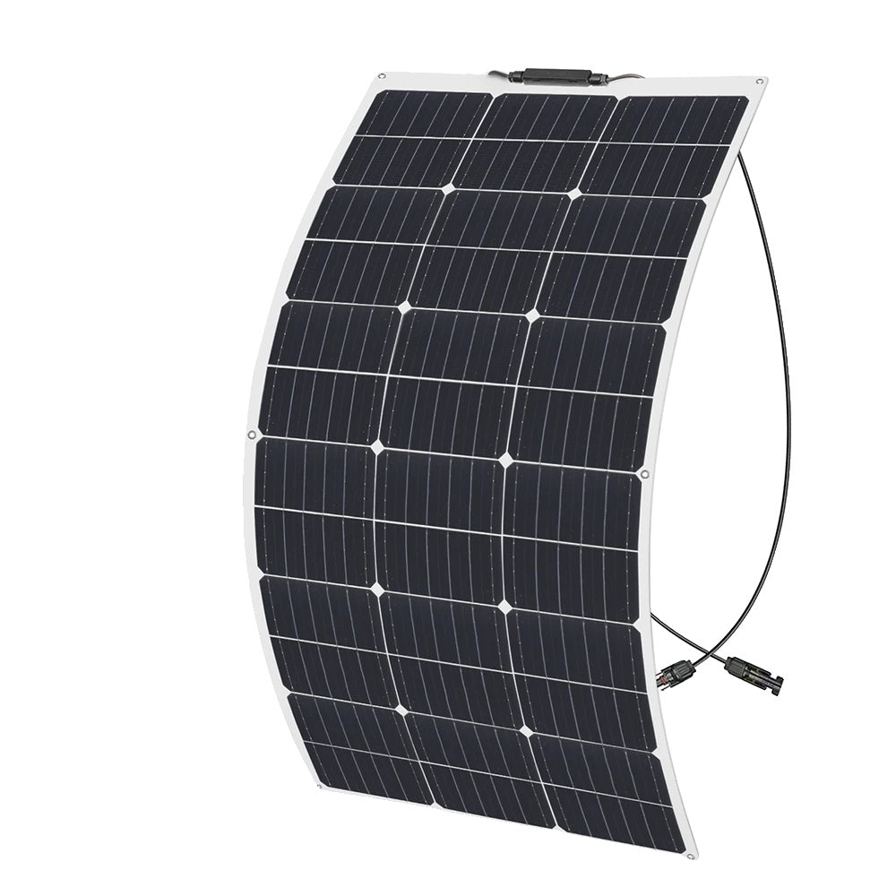 Solcellepanel, fleksible paneler, kompatibel med 12 V batterier, til campingvogne, både, hytter, telte, biler, trailere, batterier