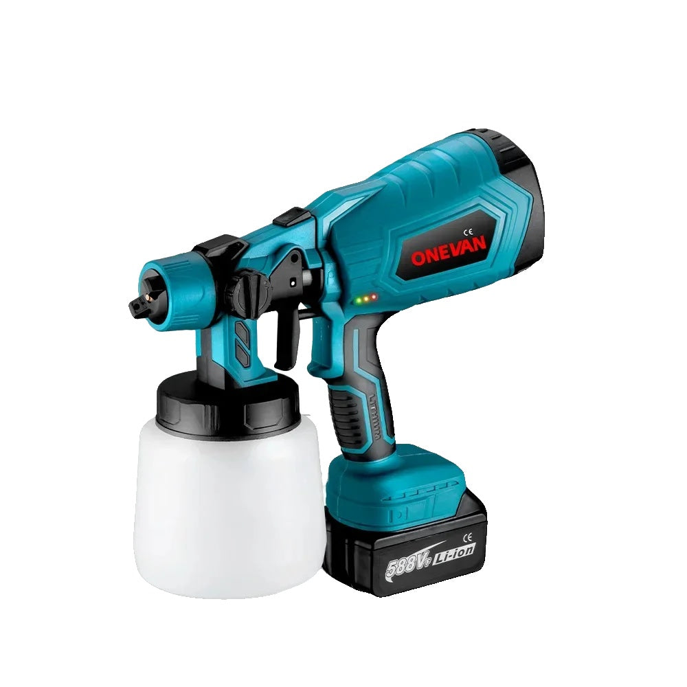 Trådløs elektrisk sprøjtepistol, bærbar, stålbelægning, 2 Batteri EU-stik