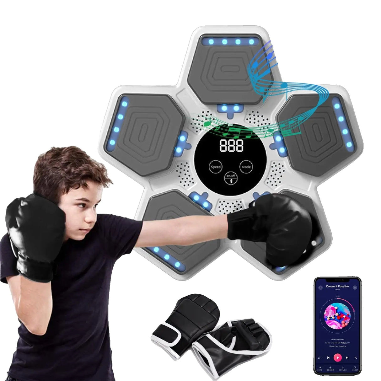 Boksetræner, Elektronisk Respons System, Bluetooth Højttaler