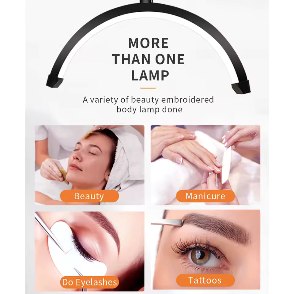 LED Video Light, Halvmåne Fyldelys, 3000K-6000K, HD-M2X Sort, EU