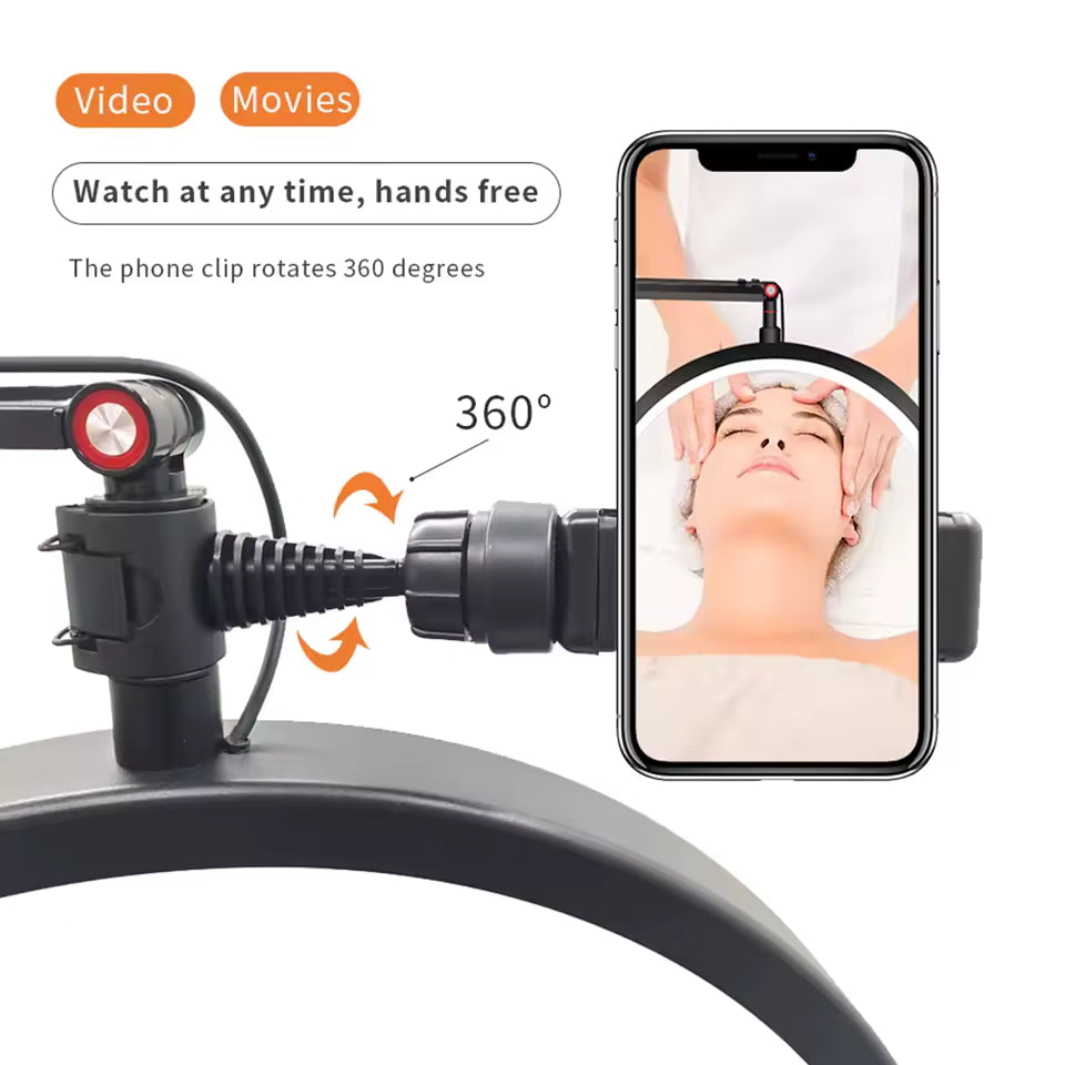 LED Video Light, Halvmåne Fyldelys, 3000K-6000K, HD-M2X Sort, EU