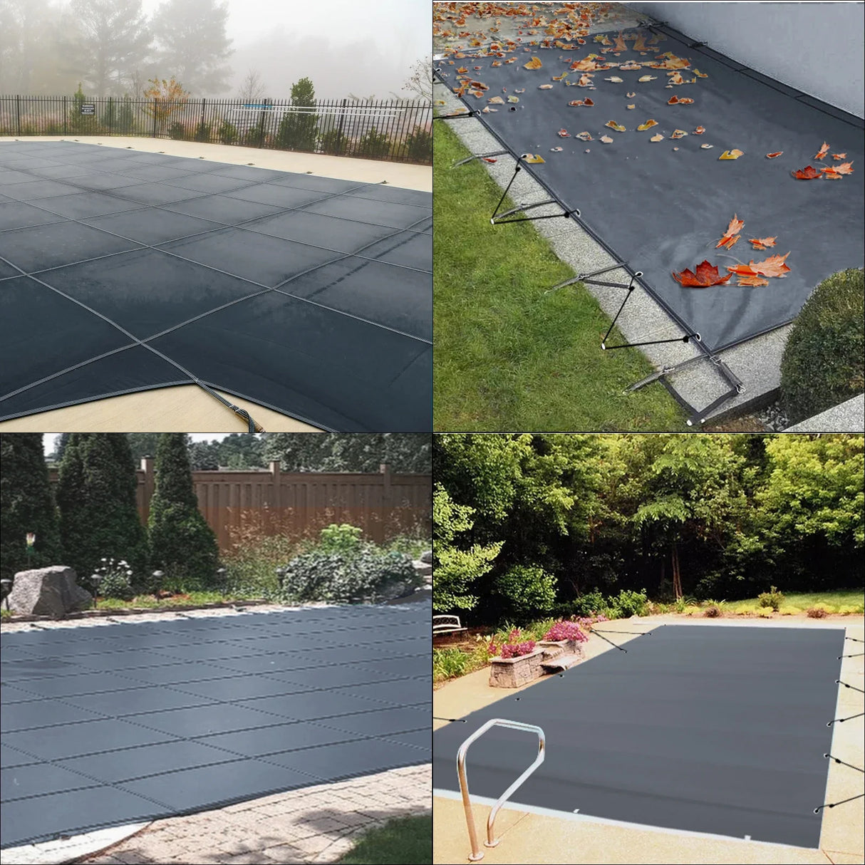 Pool Sikkerhedsdække, Holdbart PVC, Høj Temperaturbestandighed, 13x26 ft