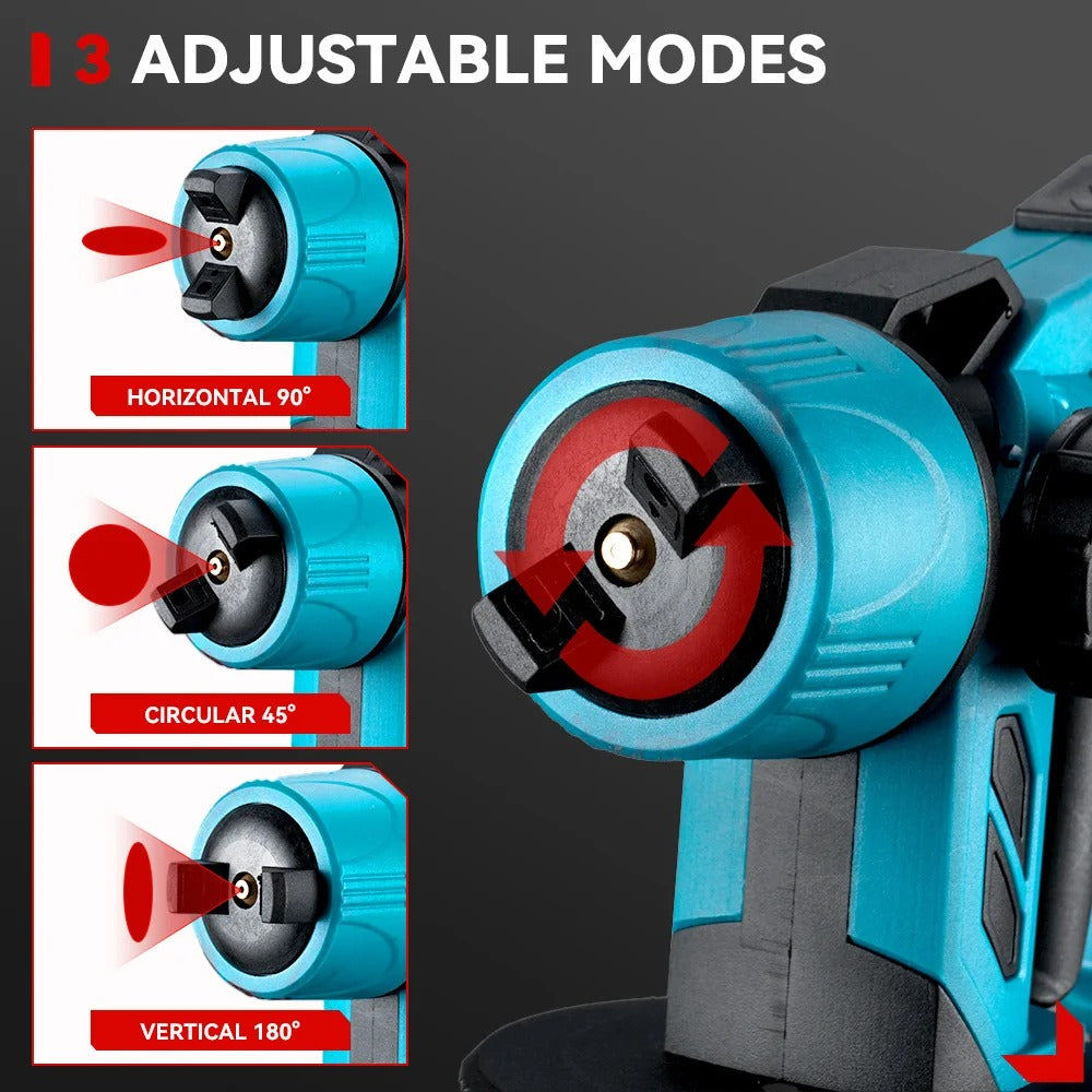 Trådløs elektrisk sprøjtepistol, bærbar, stålbelægning, 2 Batteri EU-stik