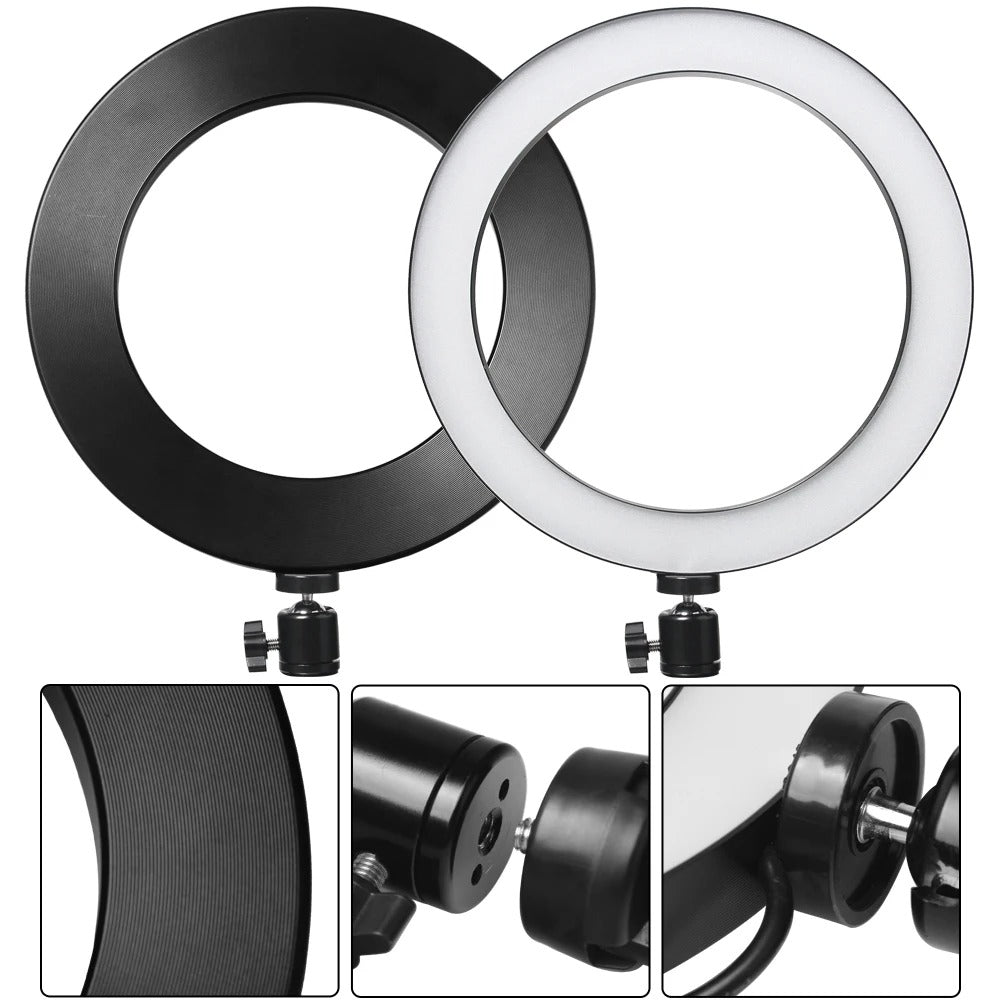 Selfie Ring LED-lys, RGB-farveindstillinger, justerbart stativstativ, 200cm stativlys