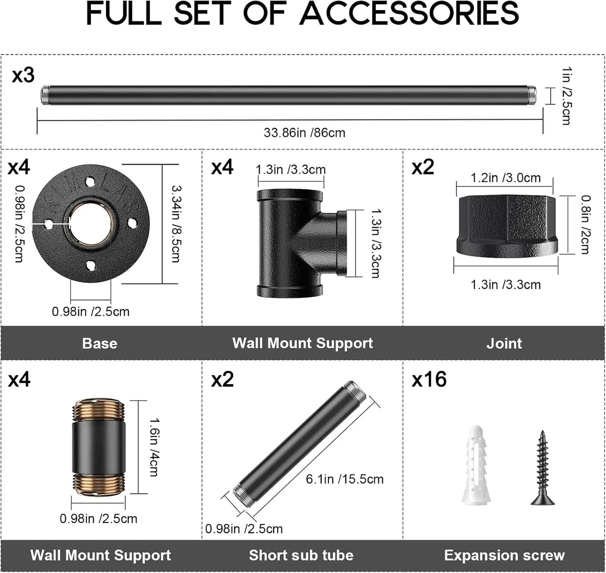 Trappegelændere, holdbar støbejernskonstruktion, skridsikker design, alsidig til indendørs og udendørs brug.