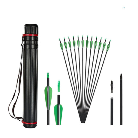 Pile af pile, 31 tommer kulfiberpil, recurve/compound bue