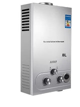 LPG-gas propan varmtvandstank, brusetilbehør, energibesparende sommer-/vintertilstand