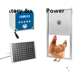 Automatisk Hønsehus Døråbner, LCD Skærm Timer, Solcelle Batteri Strøm, batteri solenergi, EU-stik