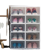 Skobox-organisator, gennemsigtigt design, støvtæt, 31X21X125cm hvid6