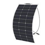 Solcellepanel, fleksible paneler, kompatibel med 12 V batterier, til campingvogne, både, hytter, telte, biler, trailere, batterier