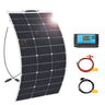 Solcellepanel, fleksible paneler, kompatibel med 12 V batterier, til campingvogne, både, hytter, telte, biler, trailere, batterier