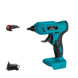 Trådløs elektrisk varm lim pistol, 100W effekt, genopladelig til Makita 18V batteri., 2 Batteri EU-stik