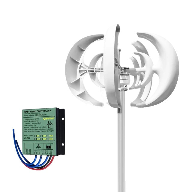 Vertikale vindmøller, 3000W effektudgang, dagligt 6kwh solcellesystem, 48V, Med gratis controller, 3000W