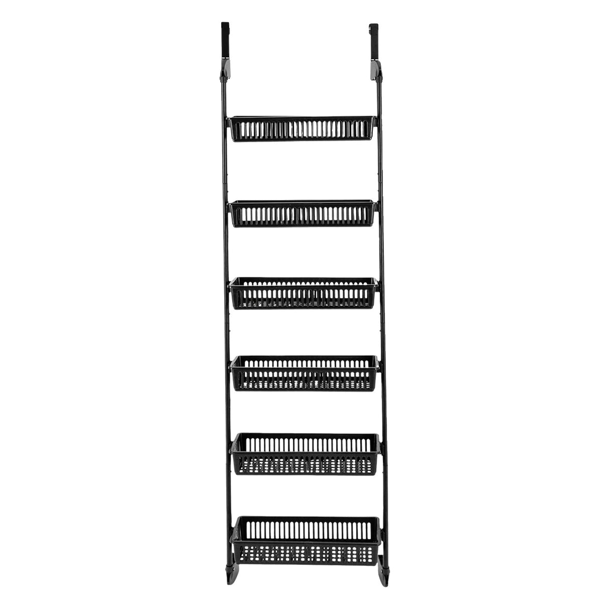 Opbevaringskurv Hylde, 6 Niveauer, Pladsbesparende Design, Holdbare Materialer,sort
