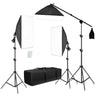 Fotograferings Softbox Kit, 3 Softboxes, Boom Arm, 135W dagslys pære