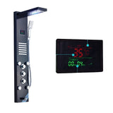 Brusepanel, Vandfaldsdesign, Massagesystem, Sort