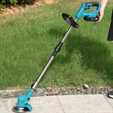 Elektrisk Græsslåmaskine, 380w Effekt, Justerbar til Makita 18V Batteri, 2Batteri 1EU-stik