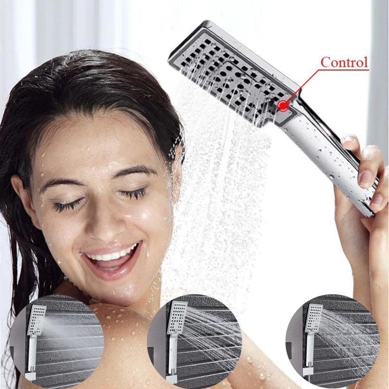 Brusepanel, Vandfaldsdesign, Massagesystem, Sort