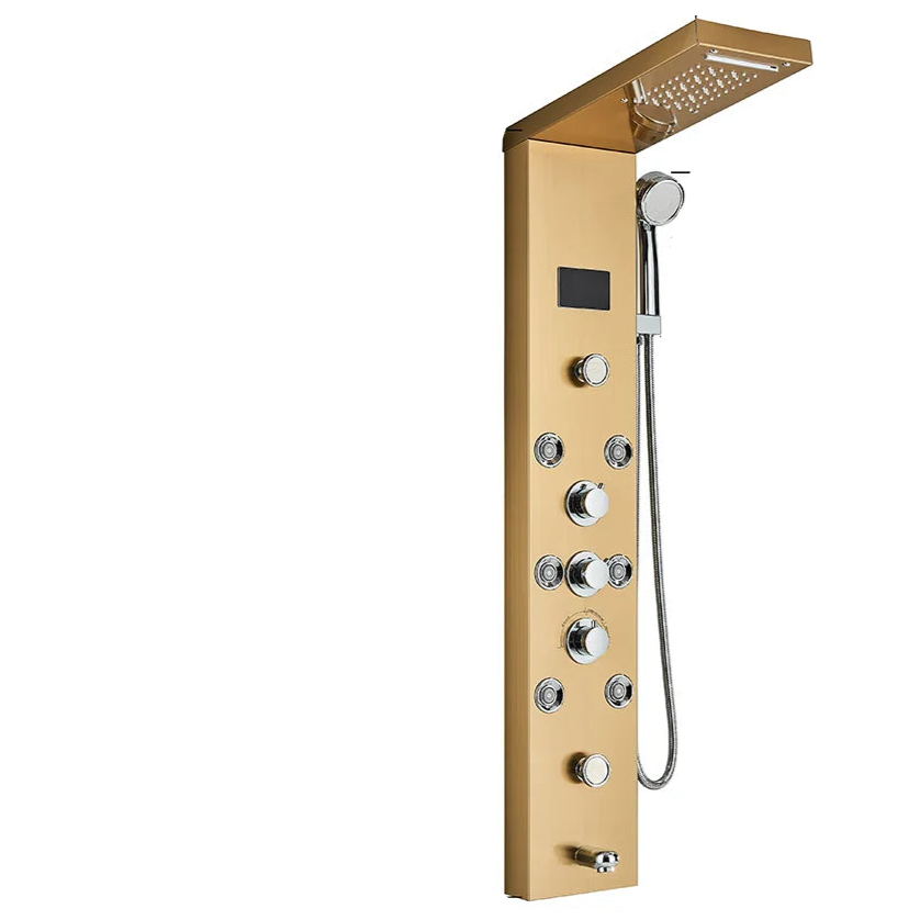 Brusepanel Tower, LED Brusesystem, SPA Massage, , Black 9001