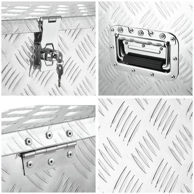 Aluminium Pickup Truck Værktøjskasse, Rummelig 39"x13"x10" Design, Sikker T-Lås System, Holdbar Konstruktion
