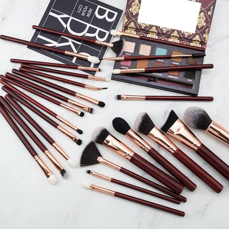 Makeup Børster Sæt, Naturligt Gedehår, Øjne Blending, RB25uden logo