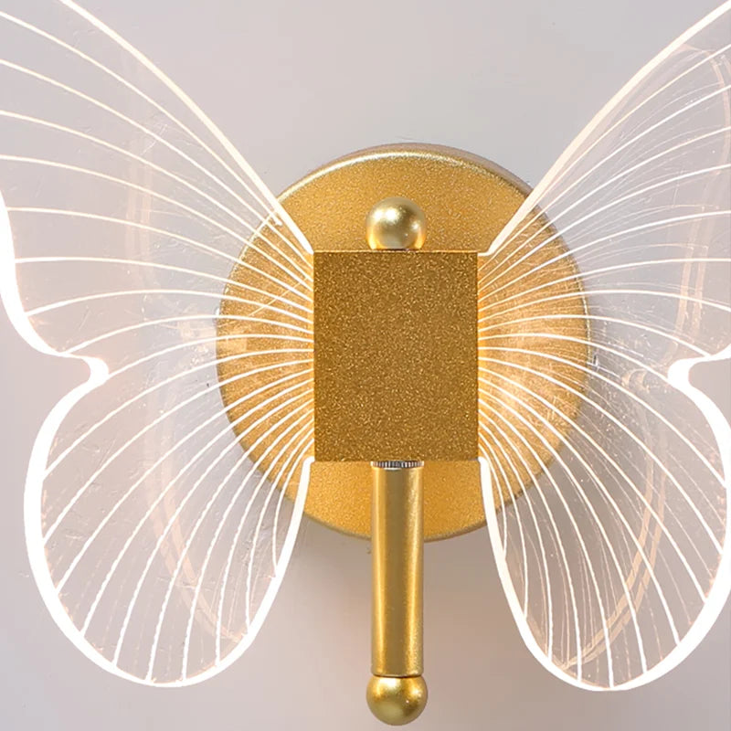 Væglampe, LED-belysning, Butterfly Design, 1 stykke 20 cm, Naturligt lys