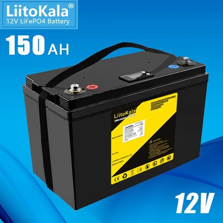 LiFePO4-batteri med LCD-display, til campingvogne, solcelleanlæg og off-grid-systemer, 128 V, 150 Ah (LCD)