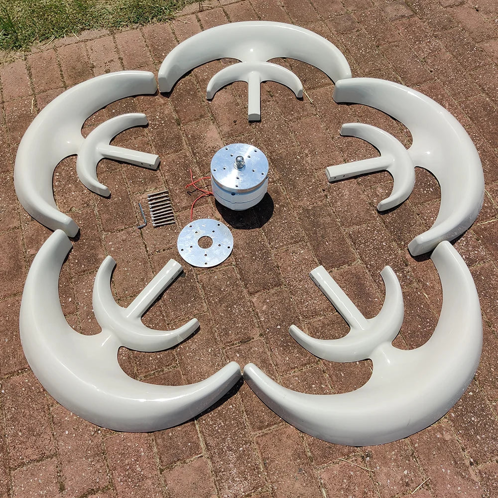 Vertikale vindmøller, 3000W effektudgang, dagligt 6kwh solcellesystem, 48V, Med gratis controller, 3000W