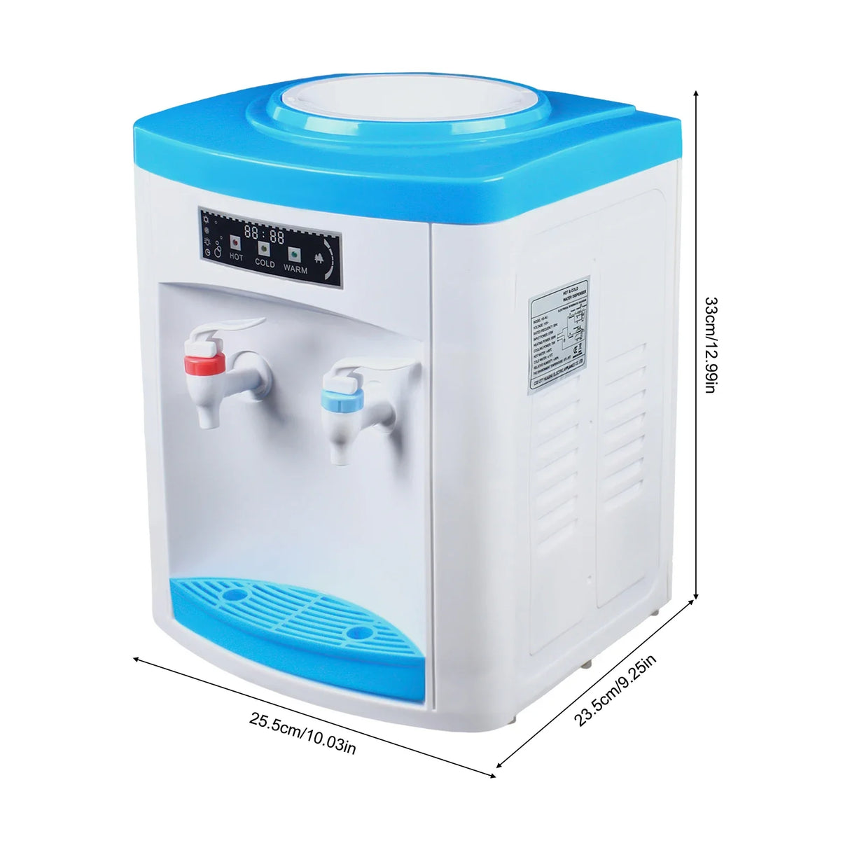 Bærbar elektrisk vanddispenser, varmt vand 90℃, koldt vand 8℃, kompakt design