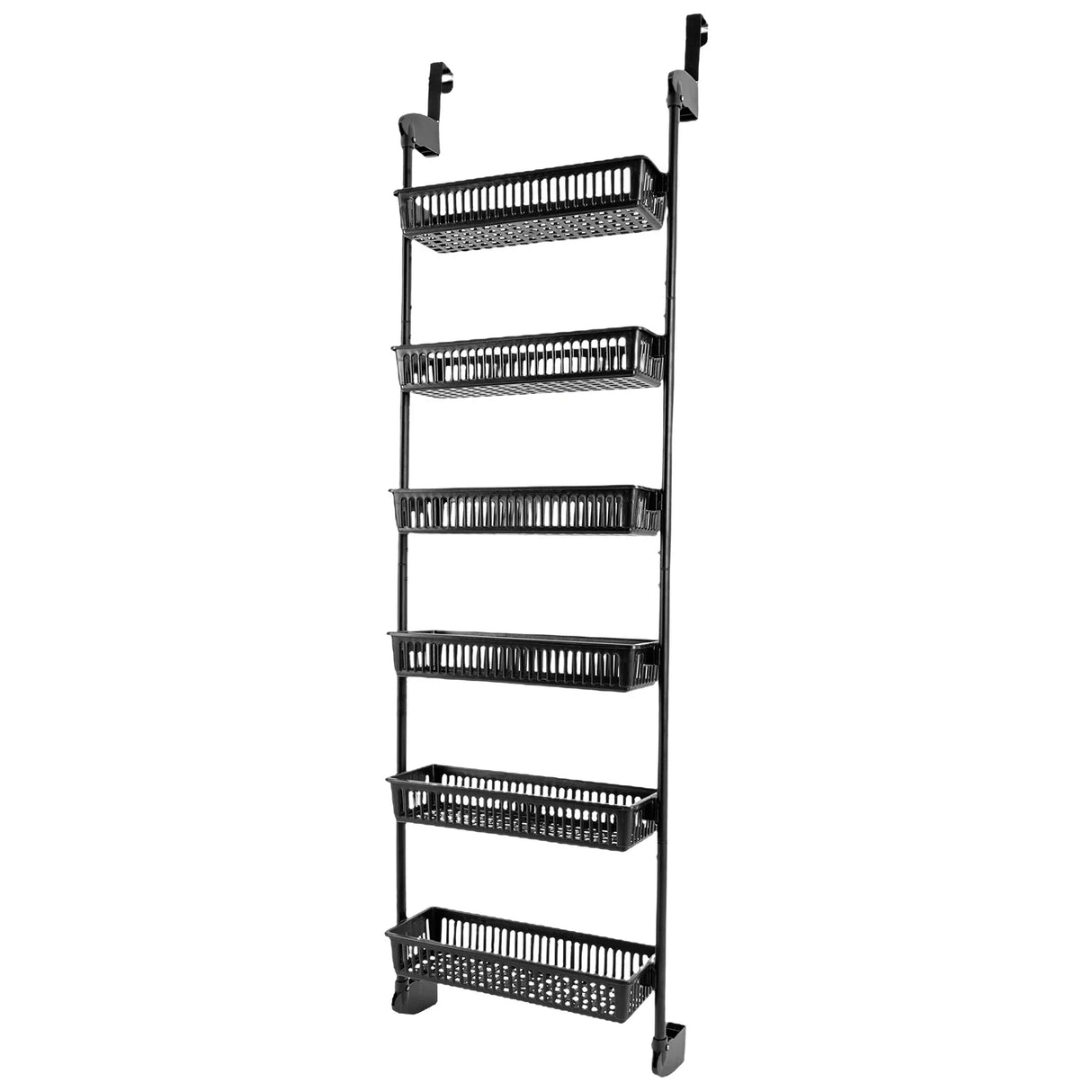 Opbevaringskurv Hylde, 6 Niveauer, Pladsbesparende Design, Holdbare Materialer,sort