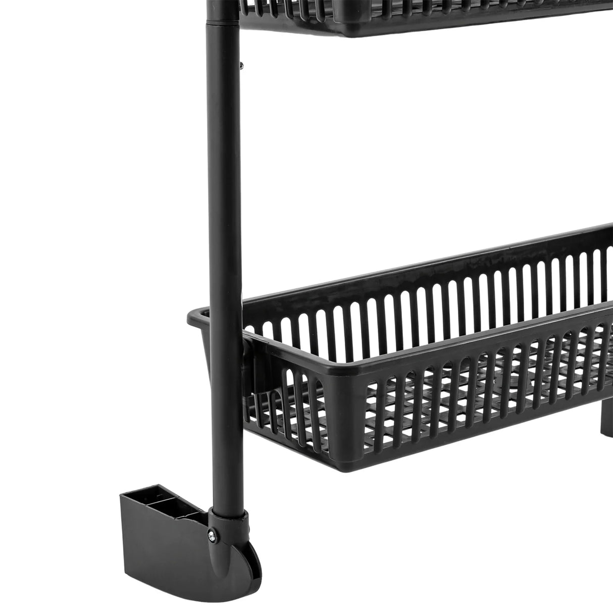 Opbevaringskurv Hylde, 6 Niveauer, Pladsbesparende Design, Holdbare Materialer,sort