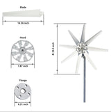 3KW Horisontal Vindmølle, Lav Start Hastighed, Høj Vindenergi Udnyttelse, 12V, med MPPT-controller, 3KW
