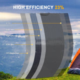 Solcellepanel, fleksible paneler, kompatibel med 12 V batterier, til campingvogne, både, hytter, telte, biler, trailere, batterier
