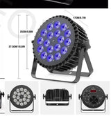 Professionel diskotekbelysning, 6-i-1 LED-belysning, DMX512 multimodus, 18 W RGBWA UV