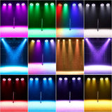 Professionel diskotekbelysning, 6-i-1 LED-belysning, DMX512 multimodus, 18 W RGBWA UV