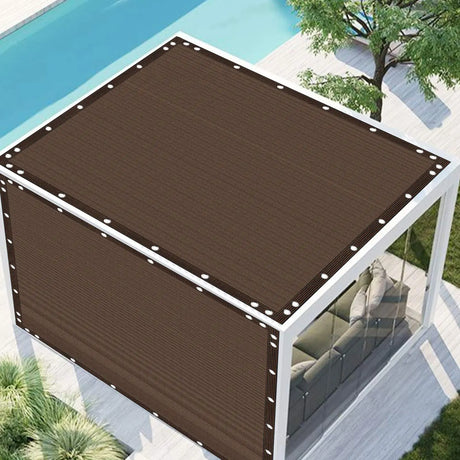 Privatlivsskærm til terrasse og have, HDPE-materiale, 90 % UV-beskyttelse,  4X6M