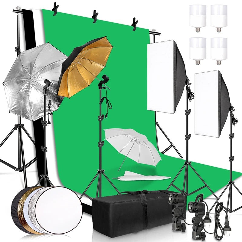 Fotoudstyr, Softbox-belysning, Stativstander, Foto Studio Kit
