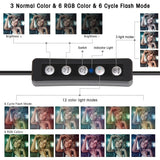 Selfie Ring LED-lys, RGB-farveindstillinger, justerbart stativstativ, 200cm stativlys