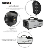 Røgmaskine, 1500W Strøm, Trådløs Fjernbetjening, 1500W, EU-stik