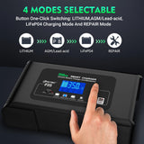35A Smart Bilbatterioplader, Dobbelt Spænding (12V/24V), Intelligent LCD Display,EU-stik