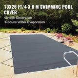 Pool Sikkerhedsdække, Holdbart PVC, Høj Temperaturbestandighed, 13x26 ft