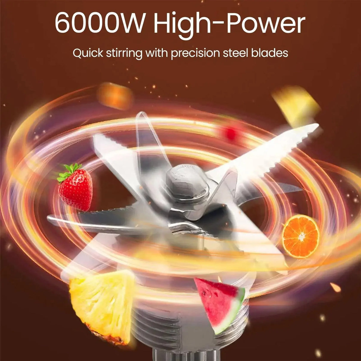 Blender Mixer, 6000W Strøm, 2,5L Beholder, EU