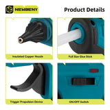 Trådløs elektrisk varm lim pistol, 100W effekt, genopladelig til Makita 18V batteri., 2 Batteri EU-stik