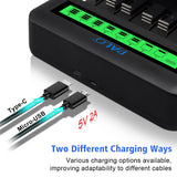 CITYORK AA Genopladelige Batterier, Høj Kapacitet 3000mAh, Oplader Inkluderet>,16AA og oplader